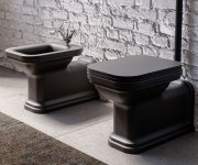 Kerasan Waldorf Bidet Stojící 37x65cm, černá Mat