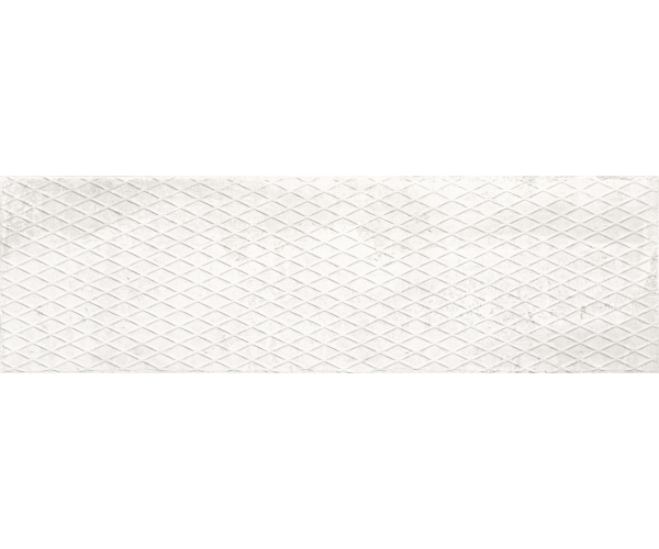 Dekor Aparici Metallic White Plate 30x100 Nat. Rett. - bílá