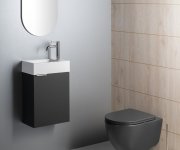 Isvea Infinity Závěsná Wc Mísa, Rimless, 36,5x53cm, Antracit