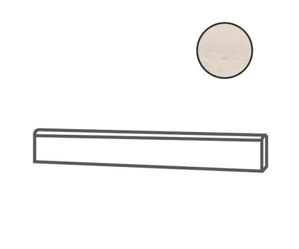Sokl jako dřevo Elios Quercia White Battiscopa 6,5x120  - béžová