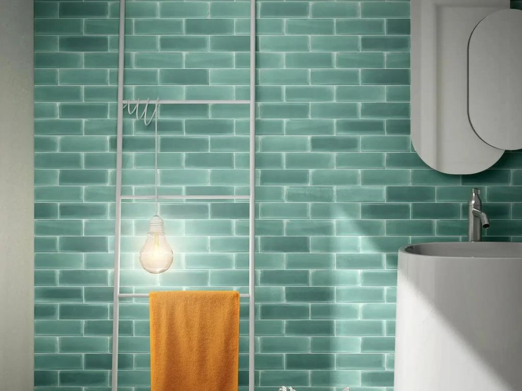 Realizace Wabisabi Acqua - malý obdélníkový matný obklad (Tonalite)