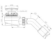 Bruckner Vaničkový Sifon Nízký, Průměr 60mm, Dn40/50, Krytka Nerez Lesk