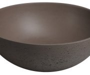 Sapho Formigo Betonové Umyvadlo Na Desku, ø 39cm, Tmavě Hnědá Mat
