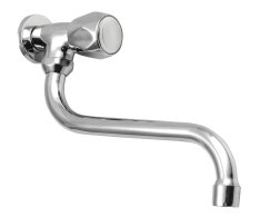 Aqualine Nástěnný Ventil 1/2", Otočná Hubice, Chrom