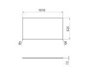 Sapho Lorea Deska Rockstone 101x1,2x52,5cm, Black Attica