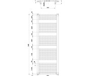 Aqualine Orbit Otopné Těleso S Bočním Připojením 600x1680 Mm, Bílá