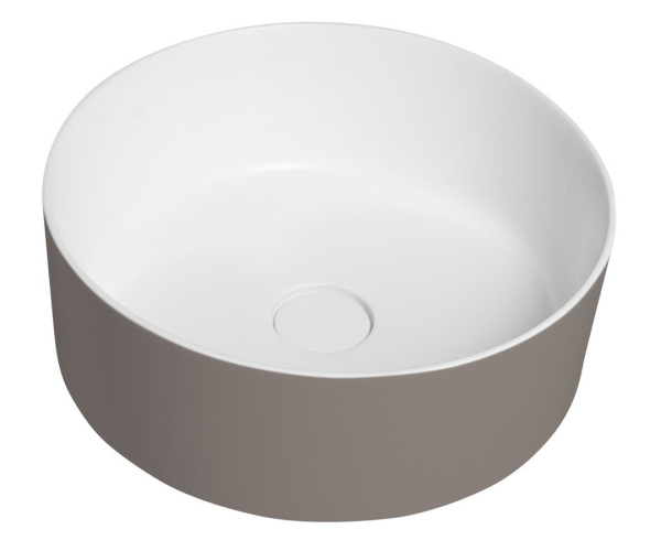 Sapho Thin Umyvadlo Na Desku, Rockstone, ø 38 Cm, Bílá Mat/agila