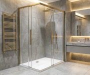 Gelco Luxor Gold Matt Obdélníkový Sprchový Kout 1000x900mm L/p Varianta, Rohový Vstup