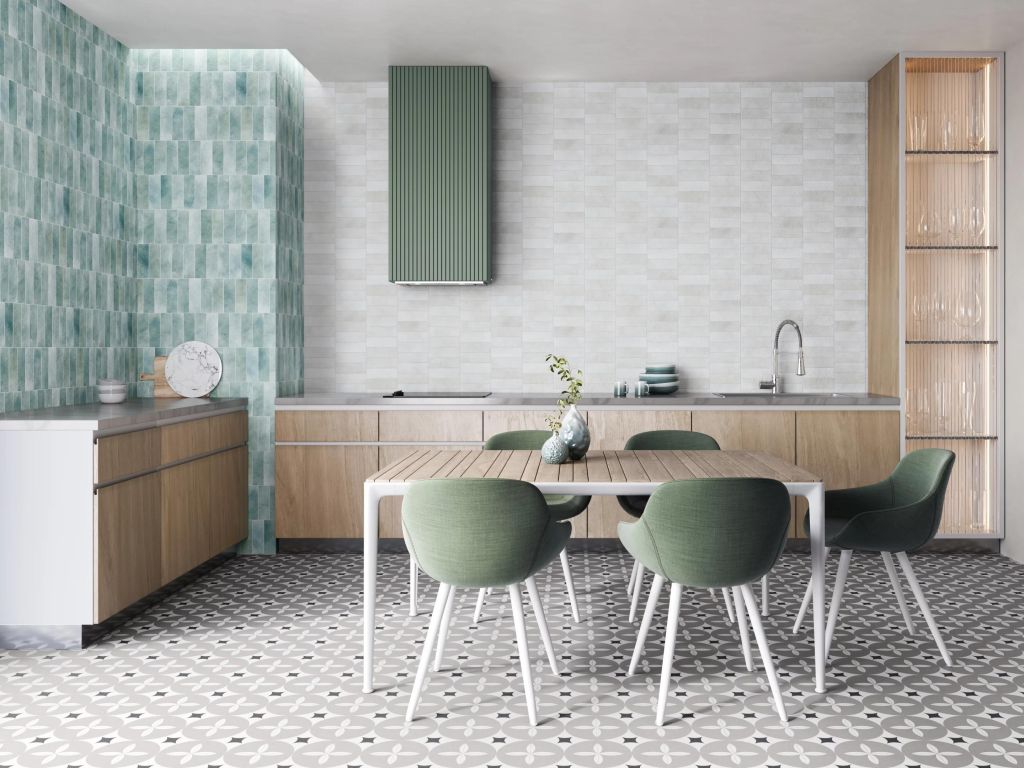 Realizace 176 ANDES VERDE + BLANCO+ AGORA GREY 20X20