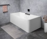Polysan Cascata L Monolith Obdélníková Vana 180x80x60cm, Kaskáda černá