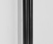 Sapho Pilon Otopné Těleso 122x1800mm, Se Dvěma Háčky Pro Ručník, černá Mat