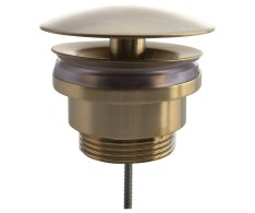 Silfra Umyvadlová Výpust 5/4“, Neuzavíratelná, Velká Zátka, 5-55mm, Zlato Mat