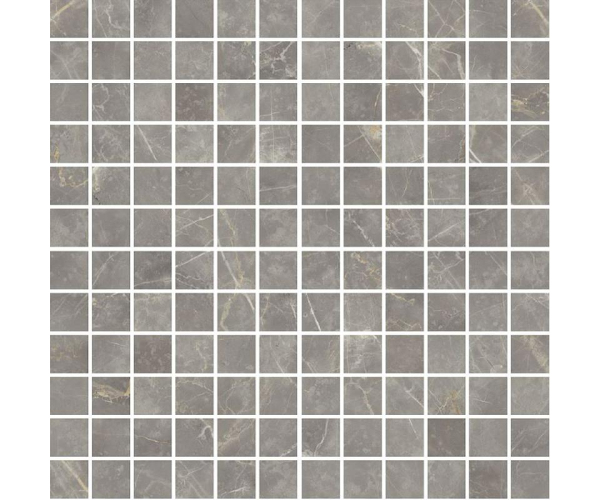 Mozaika jako mramor Fioranese Marmorea Grigio Imperiale effect MOSAICO 30x30 (2,5x2,5) Luc. Rett. - šedá