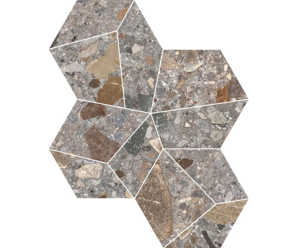 Mozaika jako terrazzo Mirage NORR Grus RR09 Patchy 40x34,7 Nat.