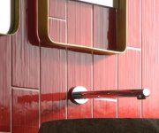 Retro obklad Tonalite Paintboard Rosso 10x40 - červená
