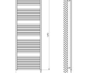 Aqualine Tondi-e Elektrické Otopné Těleso Rovné 600x1690 Mm, 800 W, Bílá