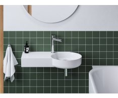 Umyvadlo ARC 83/43 L/P, s otvorem pro baterii, bez přepadu - Umyvadlo ARC 83/43 L, s otvo