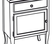 Sapho Retro Skříňka 60x80x38cm, Buk, Levá