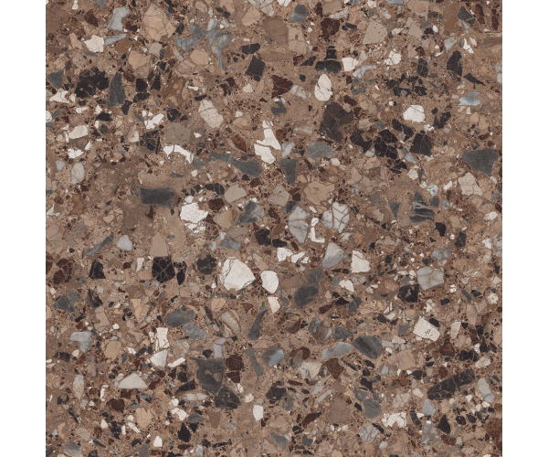 Dlažba jako beton Cerdomus Neoclassica Corniola 60x60 Brushed Rett. - hnědá