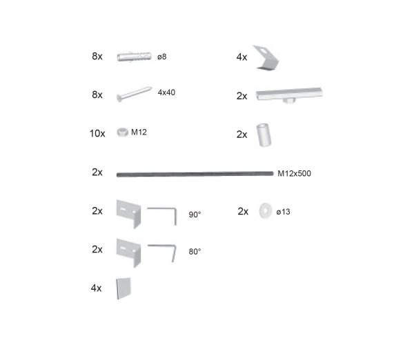 Panelkit 10°, BeHappy II, Chrome - Panelkit 10°, BeHappy II, Chrome 160/170x105