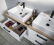 Aqualine Vega Sestava Koupelnového Nábytku, š. 104 Cm, Bílá/dub Platin