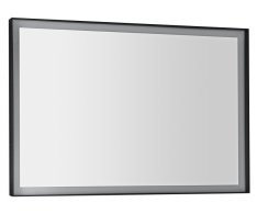 Sapho Sort Zrcadlo S Led Osvětlením 100x70cm, černá Mat