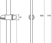 Tyč s posuvným držákem sprchy, 90 cm - 973.00CR Sprchová tyč s držákem, chrom X07P014