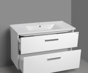 Aqualine Vega Umyvadlová Skříňka 97x60x43,6cm, 2x Zásuvka, Bílá