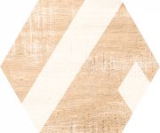 Dlažba jako dřevo Codicer Hex 25 Harlem Brown Mix - hnědá