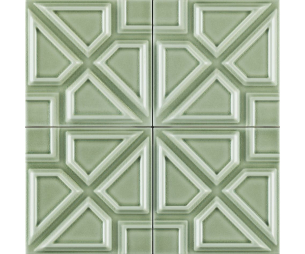 Retro dekor Grazia Formelle Milano Timo 13x13 - zelená
