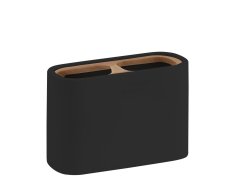 Gedy Ninfea Sklenka Na Postavení, černá/bambus