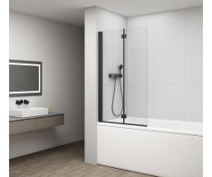 Polysan Rota Black Vanová Zástěna Skládací 1200mm, čiré Sklo