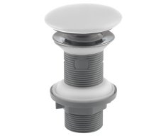 Isvea Umyvadlová Výpust 5/4“, Click-clack, Keramická Zátka, 20-70mm, Bílá Mat