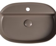 Isvea Infinity Oval Keramické Umyvadlo Na Desku, 60x40cm, Taupe