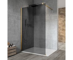 Gelco Vario Gold Matt Jednodílná Sprchová Zástěna K Instalaci Ke Stěně, Kouřové S