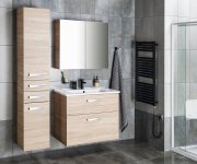 Aqualine Vega Skříňka Vysoká 35x184x31cm, Dub Platin