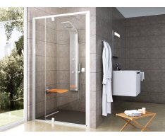 Sprchové dveře Pivot PDOP2 - PDOP2 100, bílá+transparent