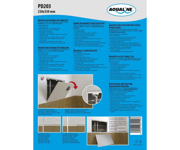 Aqualine Magnetická Dvířka Pod Obklady 250x330 Mm