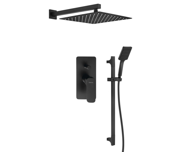 Sapho Spy Podomítkový Sprchový Set S Pákovou Baterií, 2 Výstupy, černá Mat
