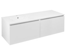 Sapho Lorea Skříňka 140x46x51,5cm (70+70cm), Levá, Bílá Mat