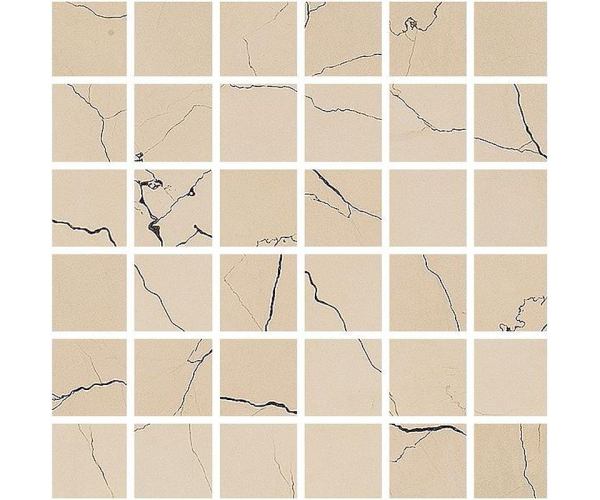 Mozaika jako kámen Fioranese Sound of Marbles Mosaico Beige Antico 30x30 Matt. Rett. - béžová