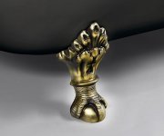 Polysan Regata Volně Stojící Vana 175x85x61cm, Nohy Bronz, černá/bílá