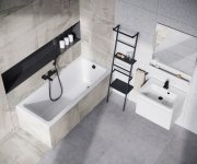 Vanová nástěnná baterie 10° Free - TD F 022.20BLM Vanová nástěnná baterie bez sprchového setu, černá matná X070152