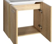 Aqualine Zoja/keramia Fresh Umyvadlová Skříňka 49x50x24,5cm, Dub Platin