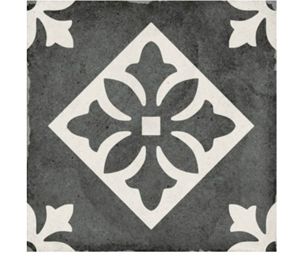 Vzorovaná dlažba Equipe Art Nouveau Pádua Black 20x20