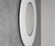 Sapho Lumiro Strip Kulaté Zrcadlo S Led Osvětlením V Rámu ø 90cm, Bílá Mat