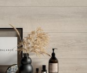 Dlažba jako dřevo ABK Eco Chic Almond 20x120 Nat. Rett. - béžová