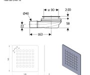 Polysan Flexia Vaničkový Sifon, Průměr 90mm, Dn40, Krytka Zlato Mat