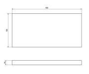 Sapho Avice Deska Pod Umyvadlo 90x39cm, Tl.5cm, Dub Rover