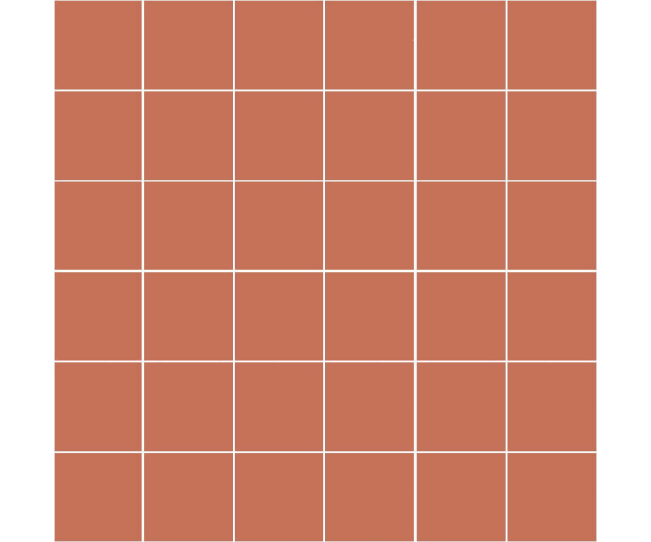 Mozaika APE Tonality Mosaico Rouge 30x30 (5x5) Matt Rett. - cihlová
